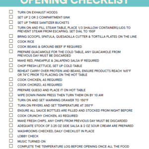 BARRIO Checklists 2025