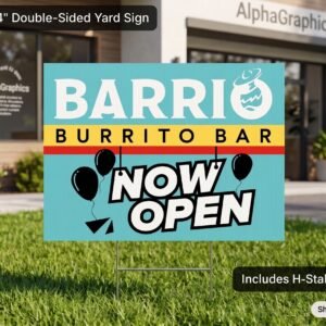Now Open Yard Sign