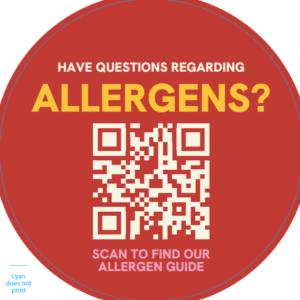 Allergen - goes on sneeze guard